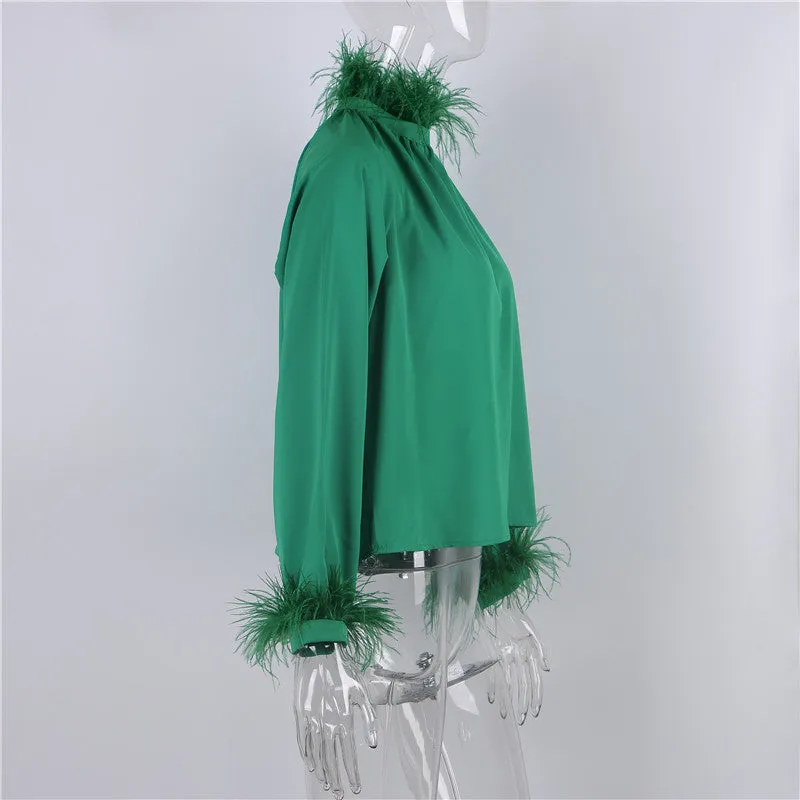 Long Sleeve Blouse Shirt  Elegant Top