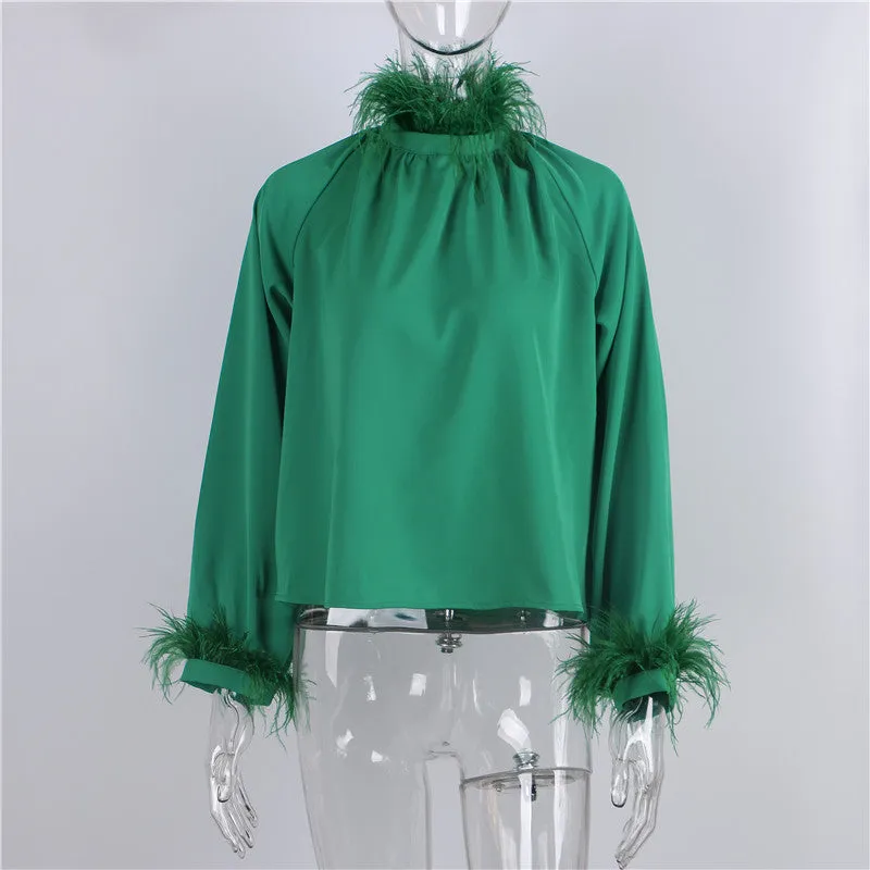 Long Sleeve Blouse Shirt  Elegant Top