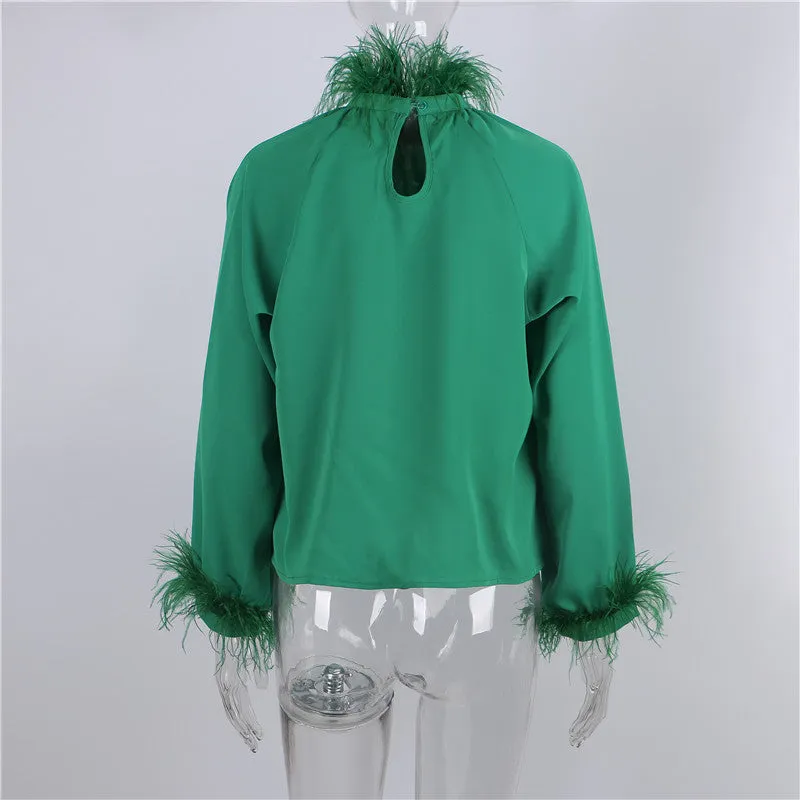 Long Sleeve Blouse Shirt  Elegant Top