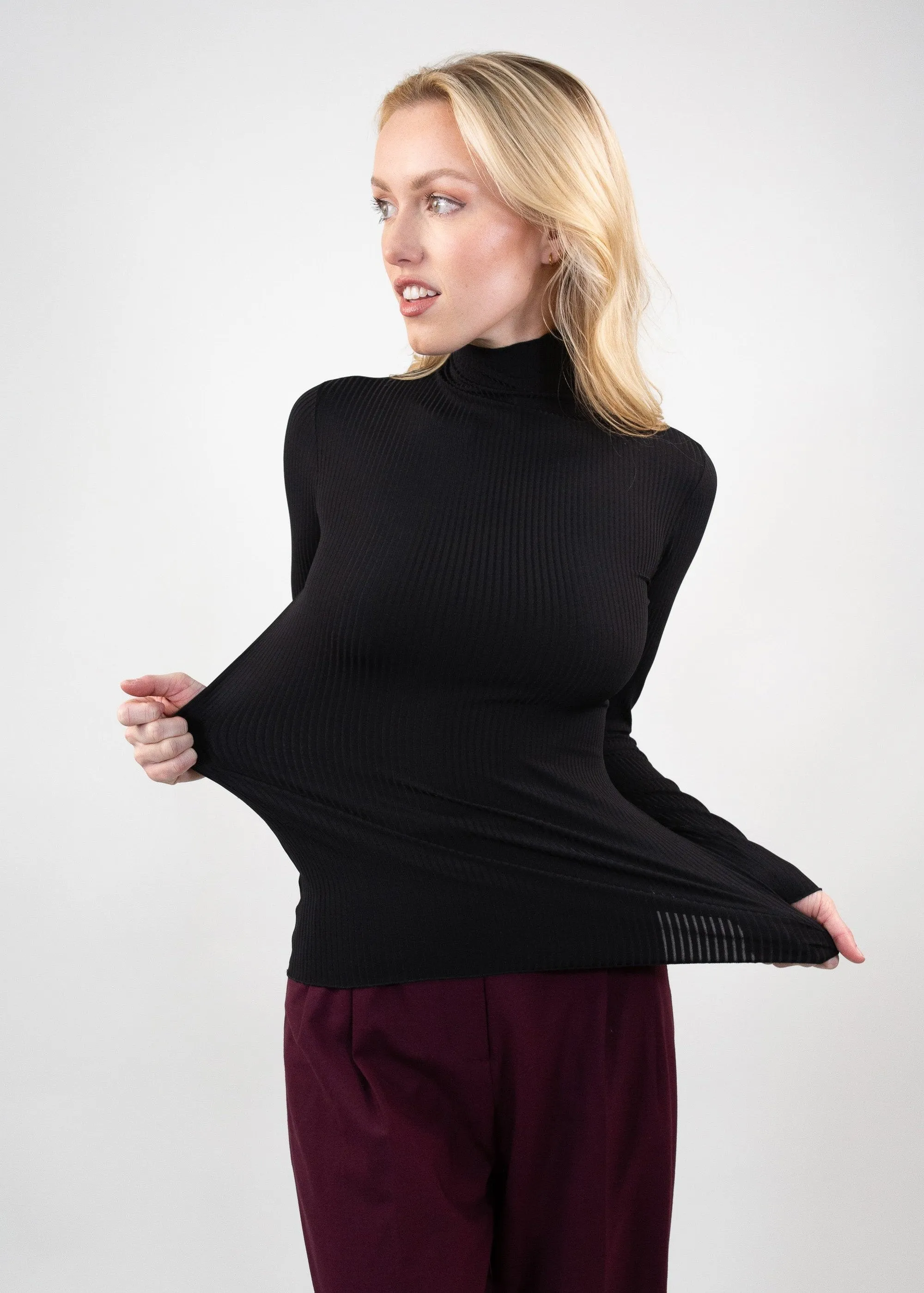 Long Sleeve Ribbed Turtleneck