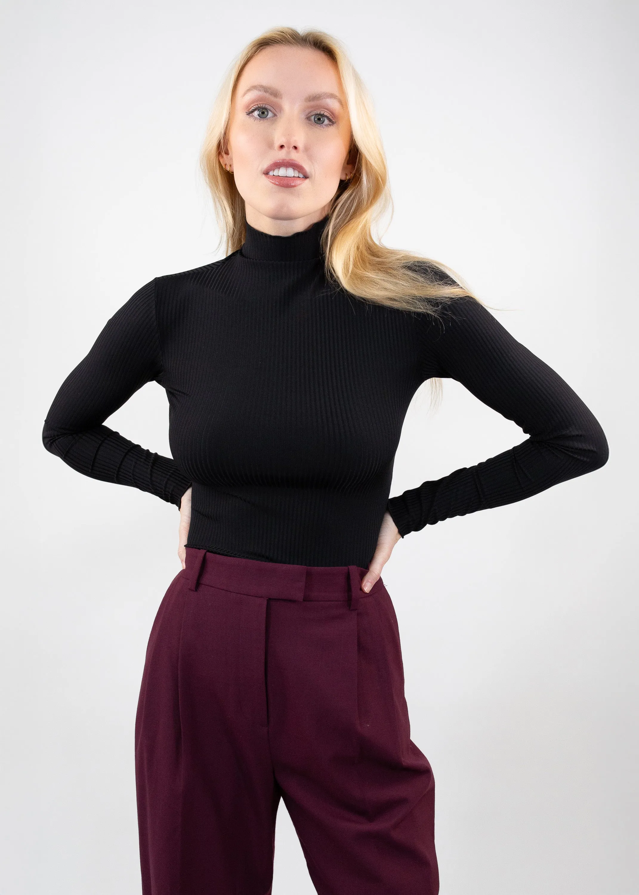 Long Sleeve Ribbed Turtleneck