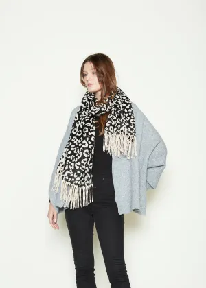 Look By M Reversible Leopard Scarf MSF2852