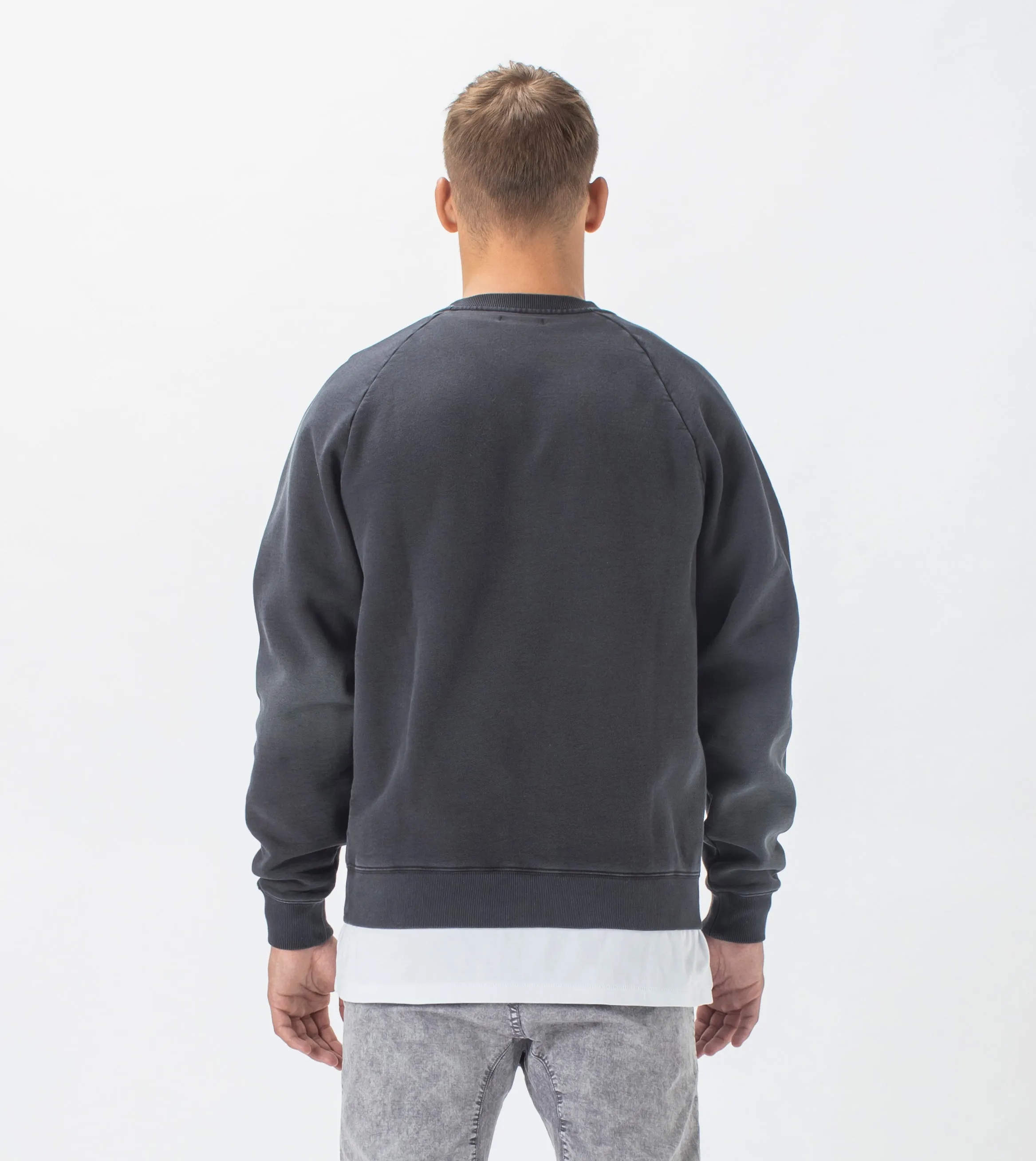 Lowgo Raglan Crew Sweat GD Black