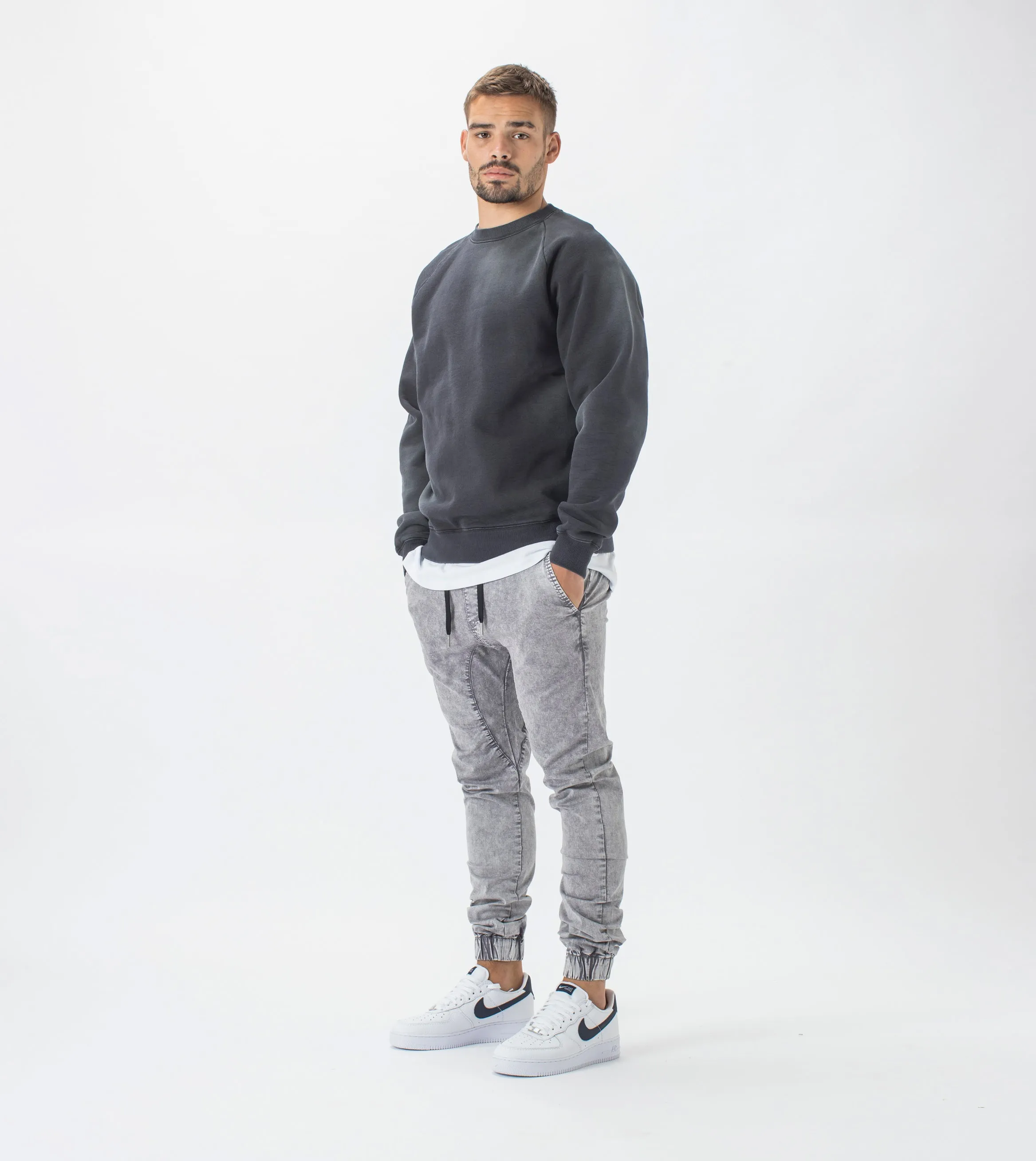 Lowgo Raglan Crew Sweat GD Black