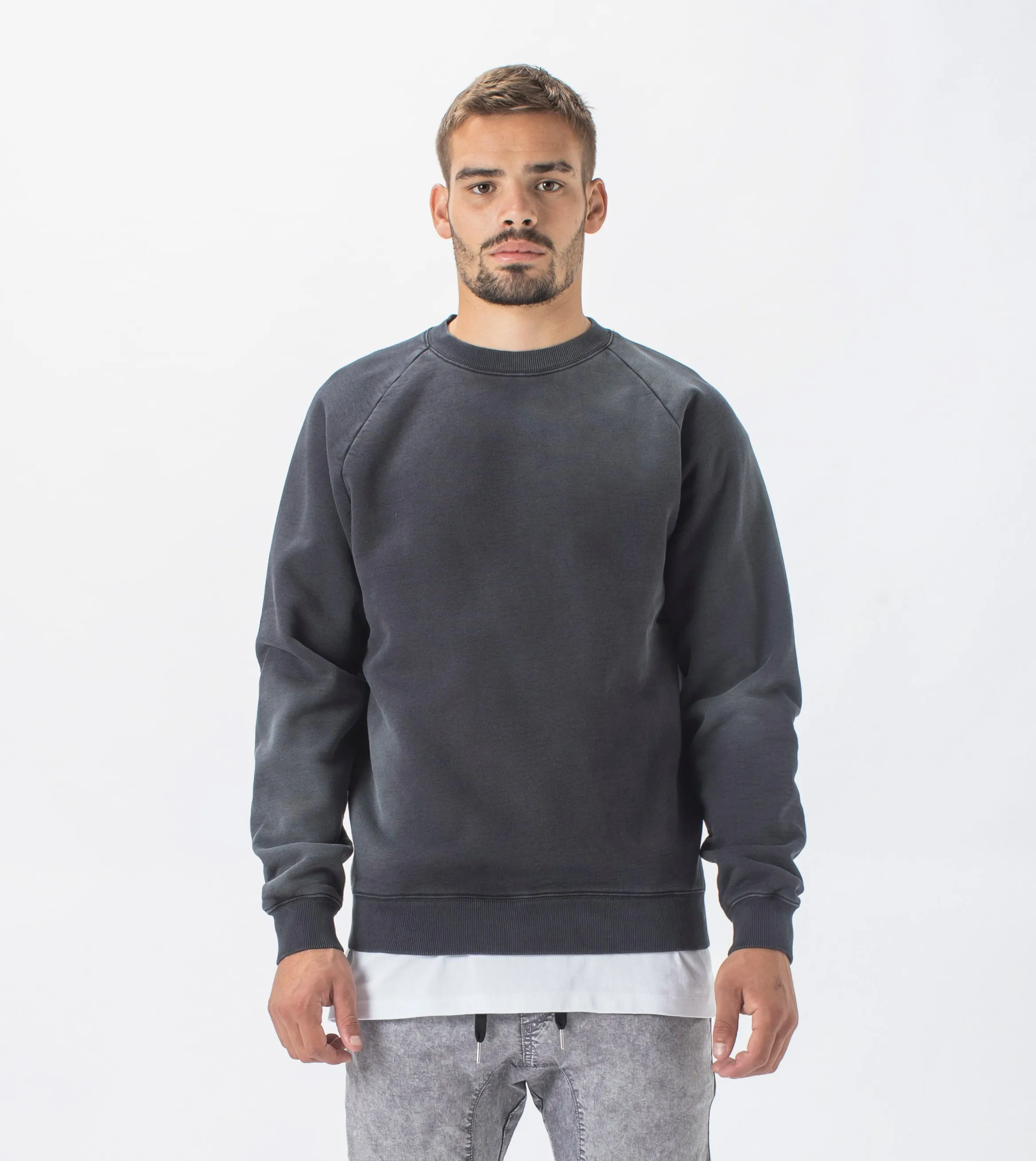 Lowgo Raglan Crew Sweat GD Black