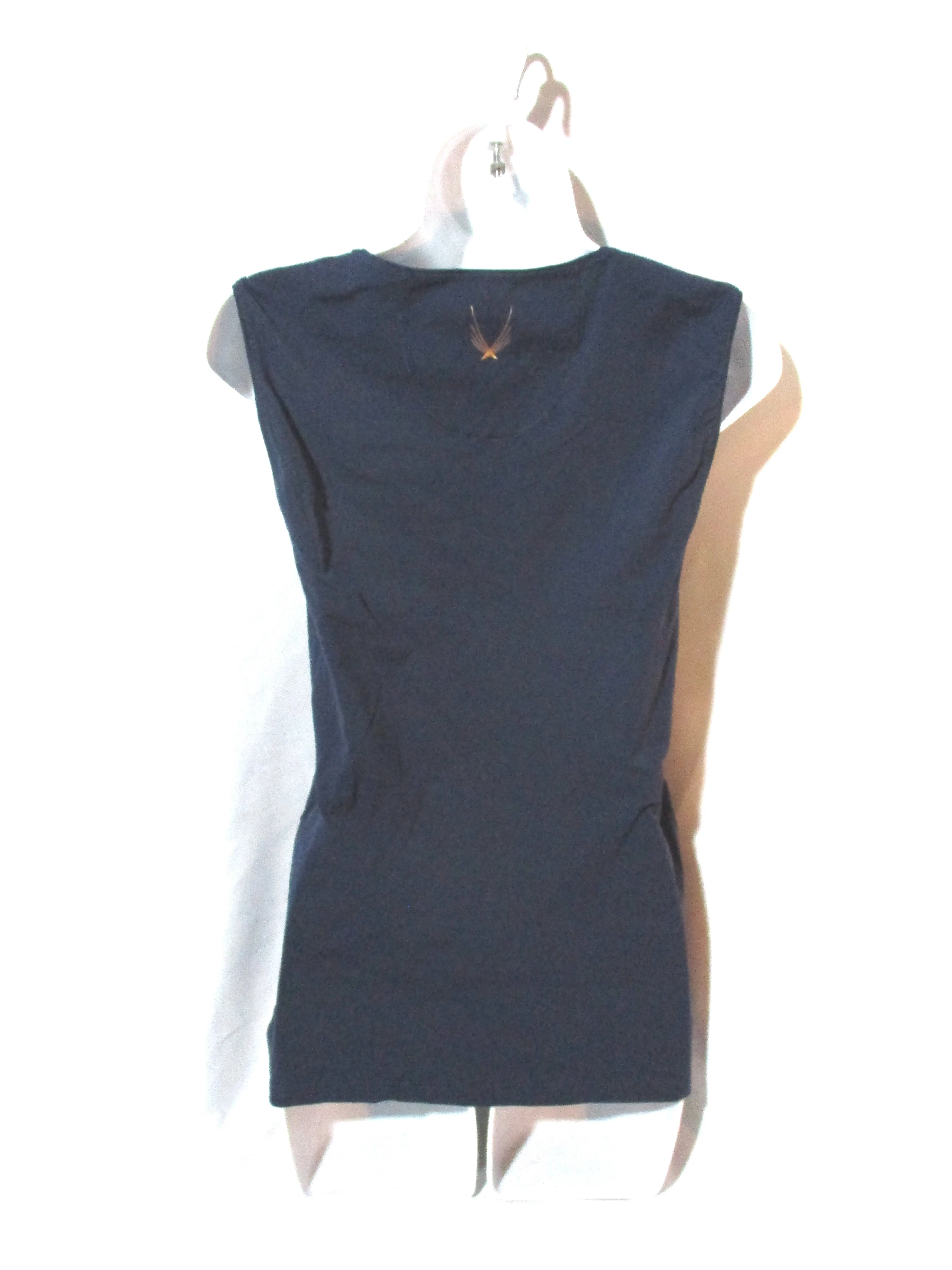 LUCAS HUGH SLEEVELESS FITNESS WORKOUT TOP M MARINE BLUE NAVY