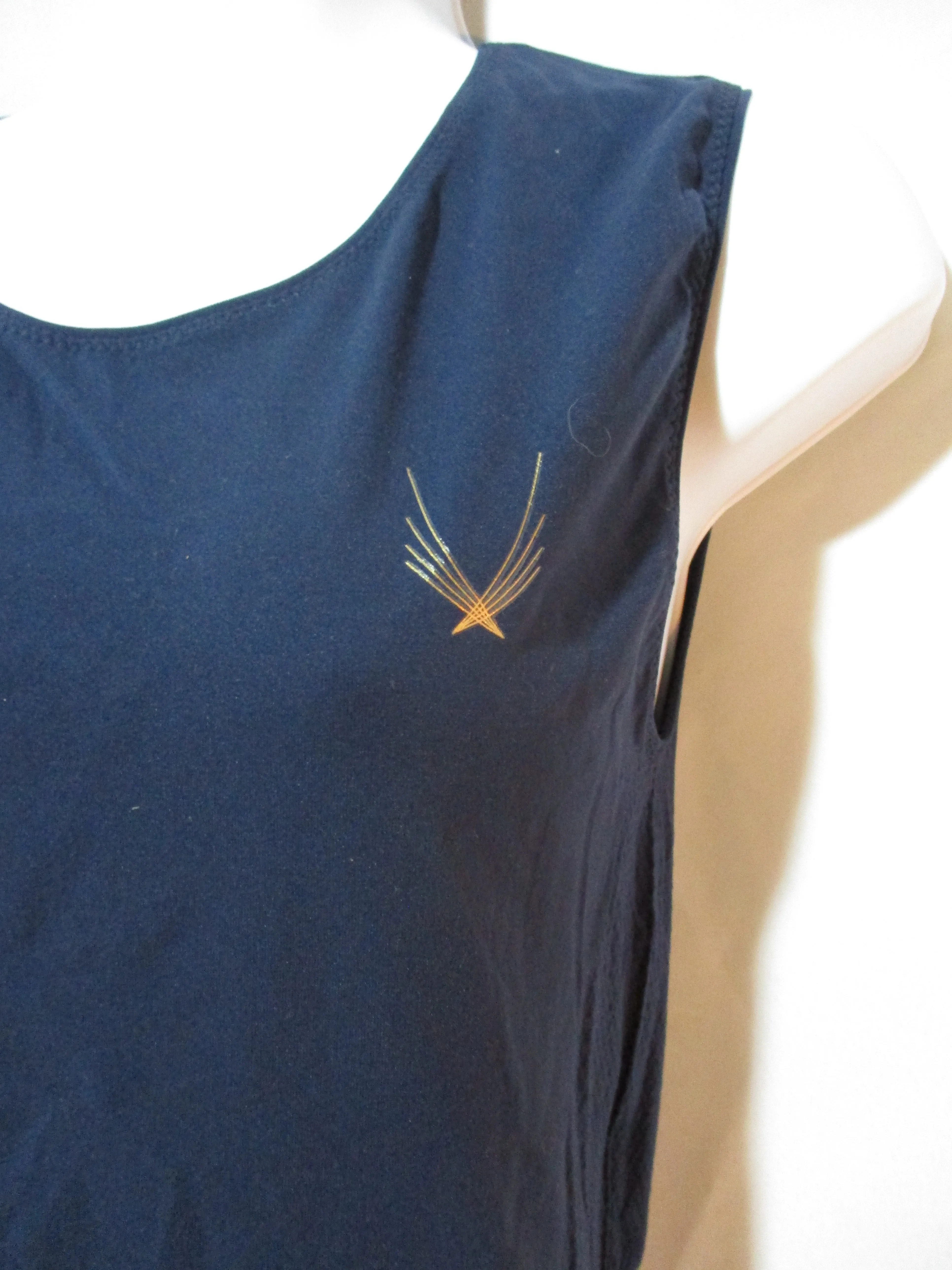 LUCAS HUGH SLEEVELESS FITNESS WORKOUT TOP M MARINE BLUE NAVY