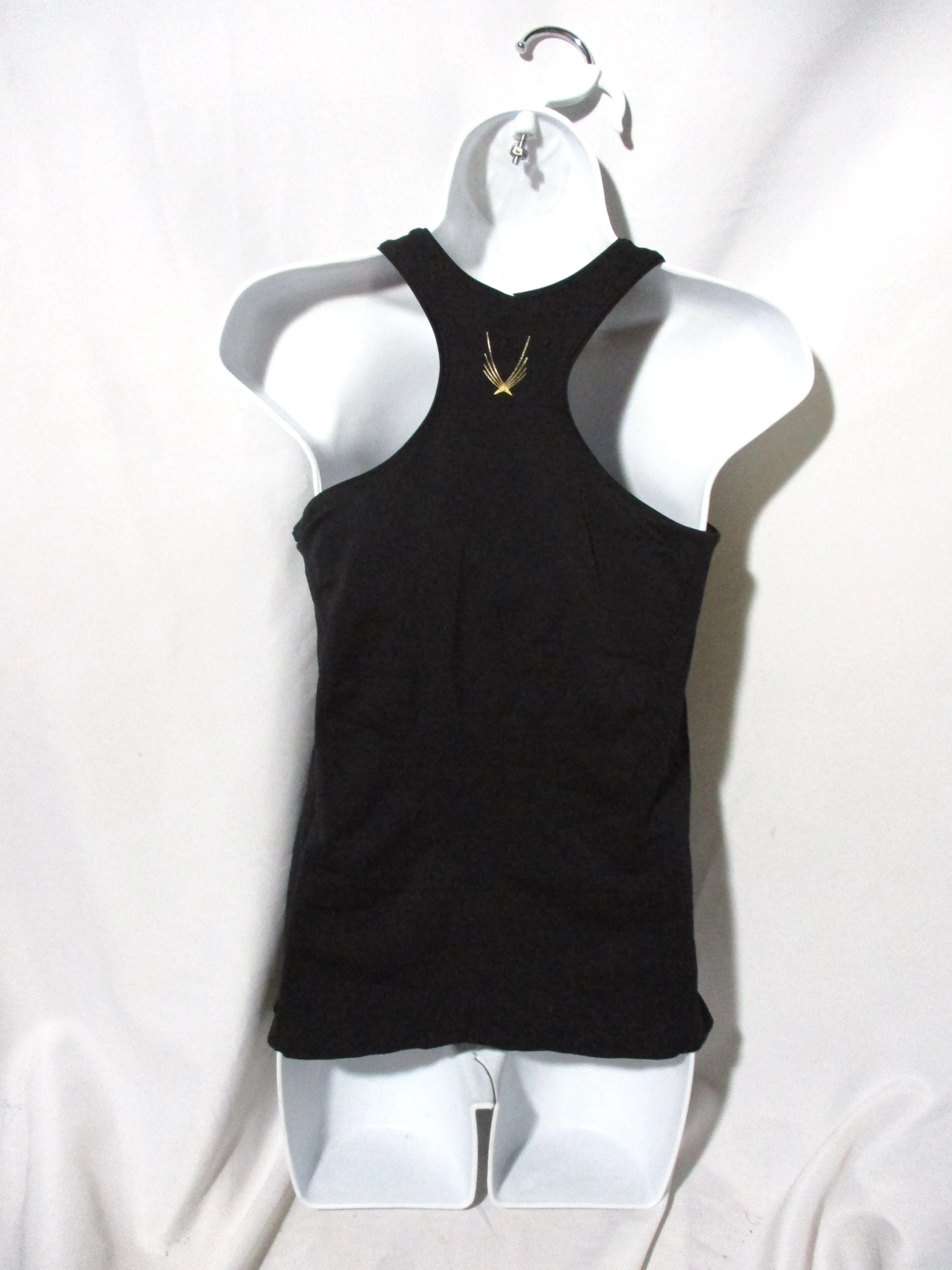 LUCAS HUGH TECHNICAL KNIT Fitted Tank Top L BLACK