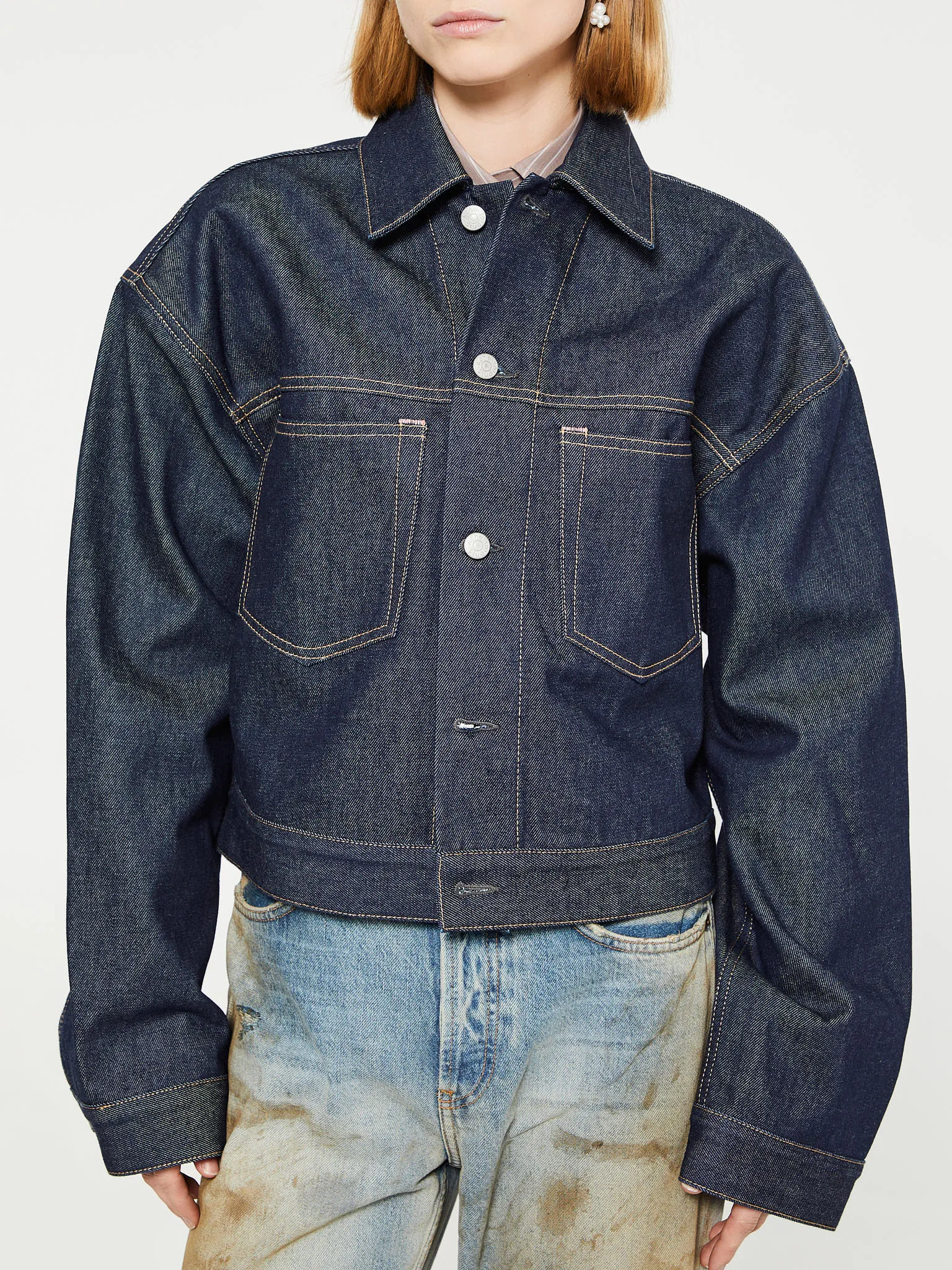Marko U Denim Jacket in Indigo Blue
