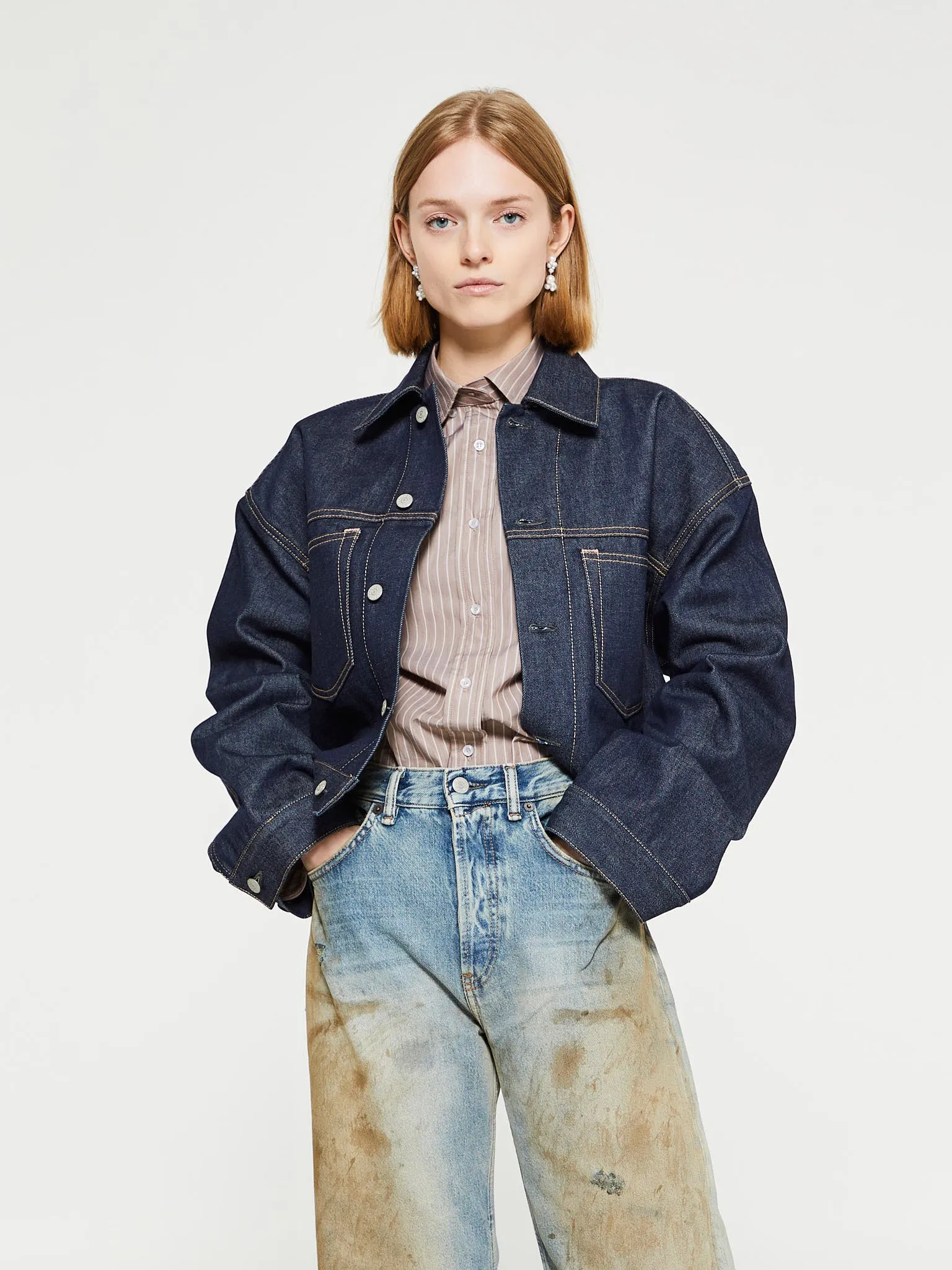 Marko U Denim Jacket in Indigo Blue