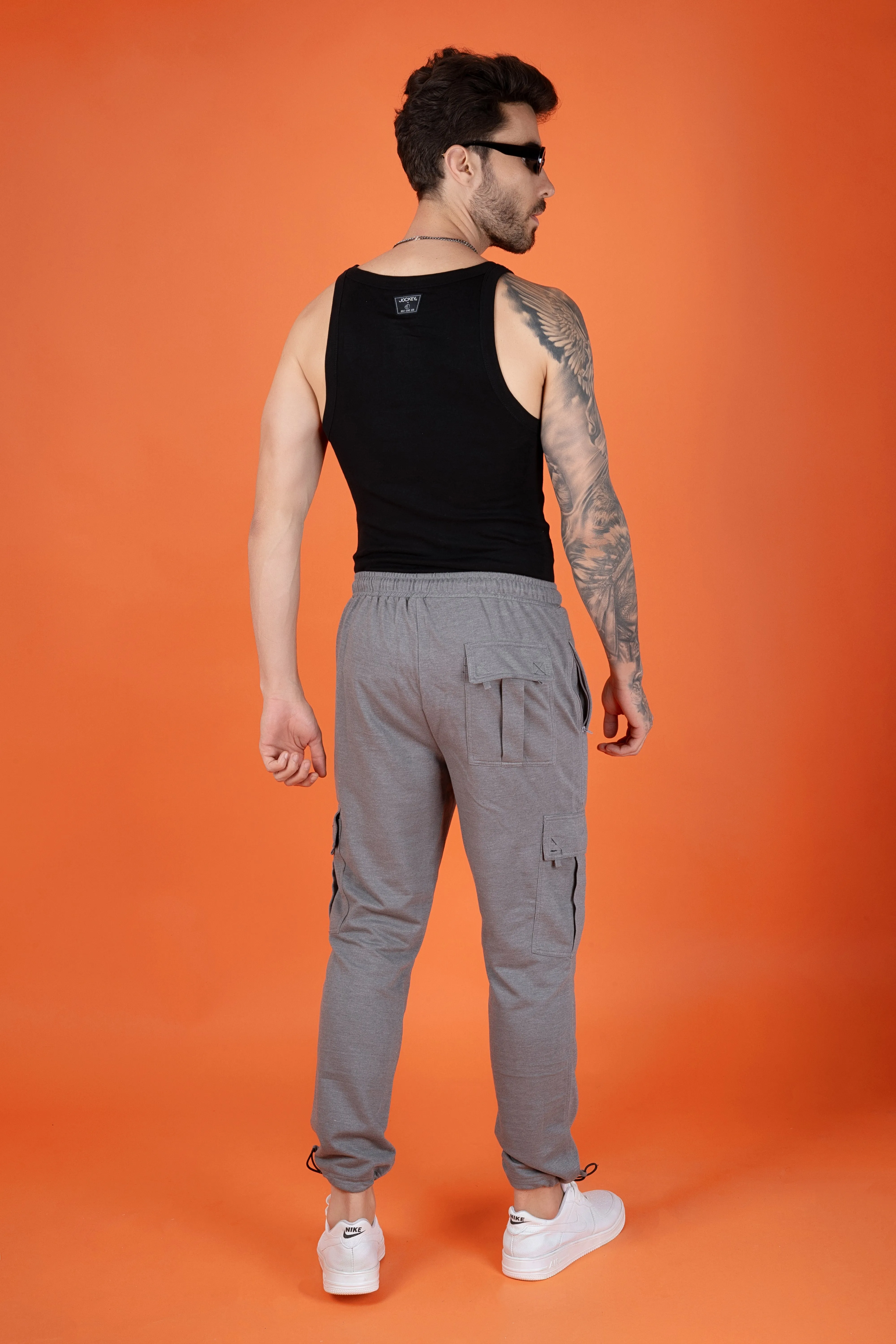 Men's Grey Premium fabric Joggers
