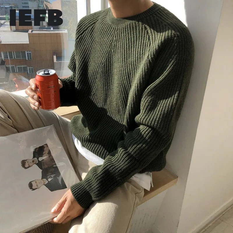 Mens Wear Classic Round Collar Sweater