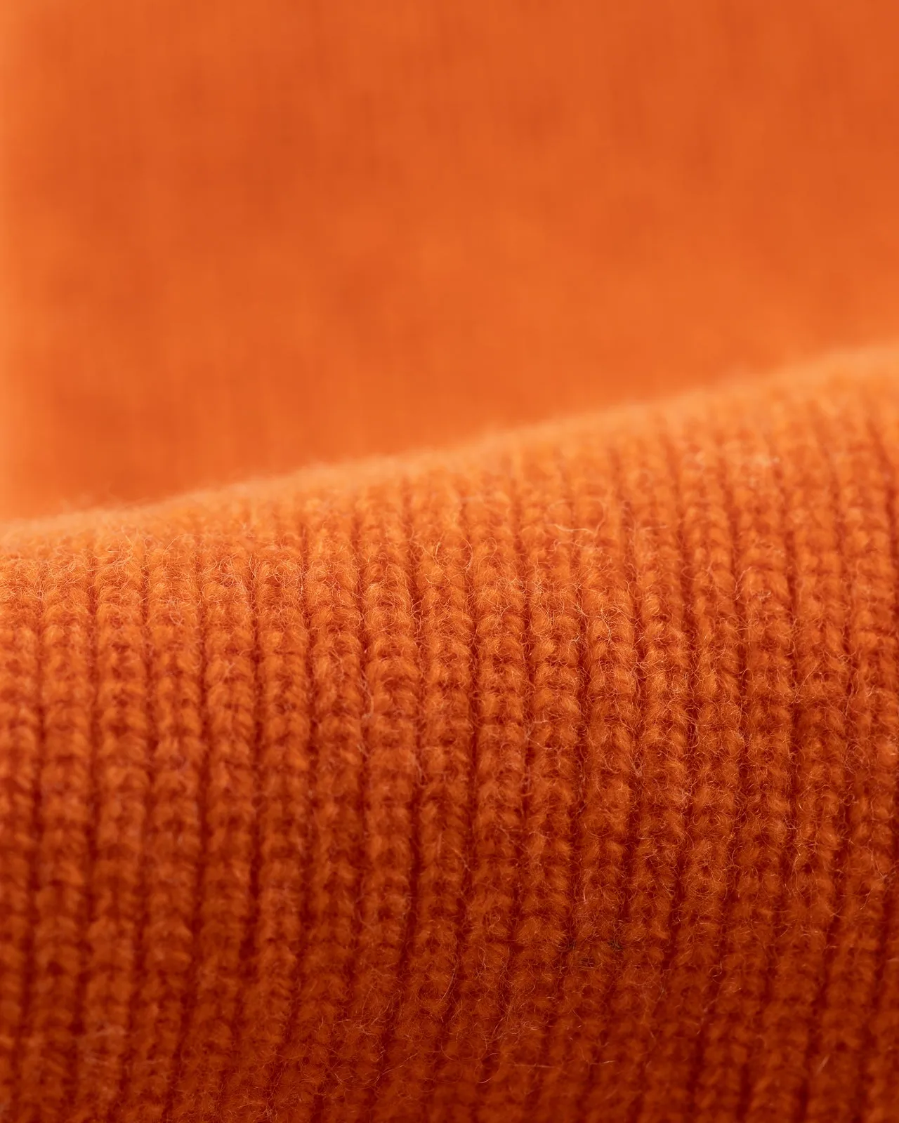 Merino Lambswool Sock Knit Scarf - Orange