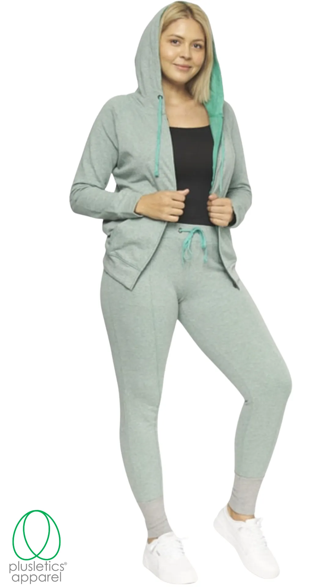 Metro Cuffed Joggers - Marl Jade