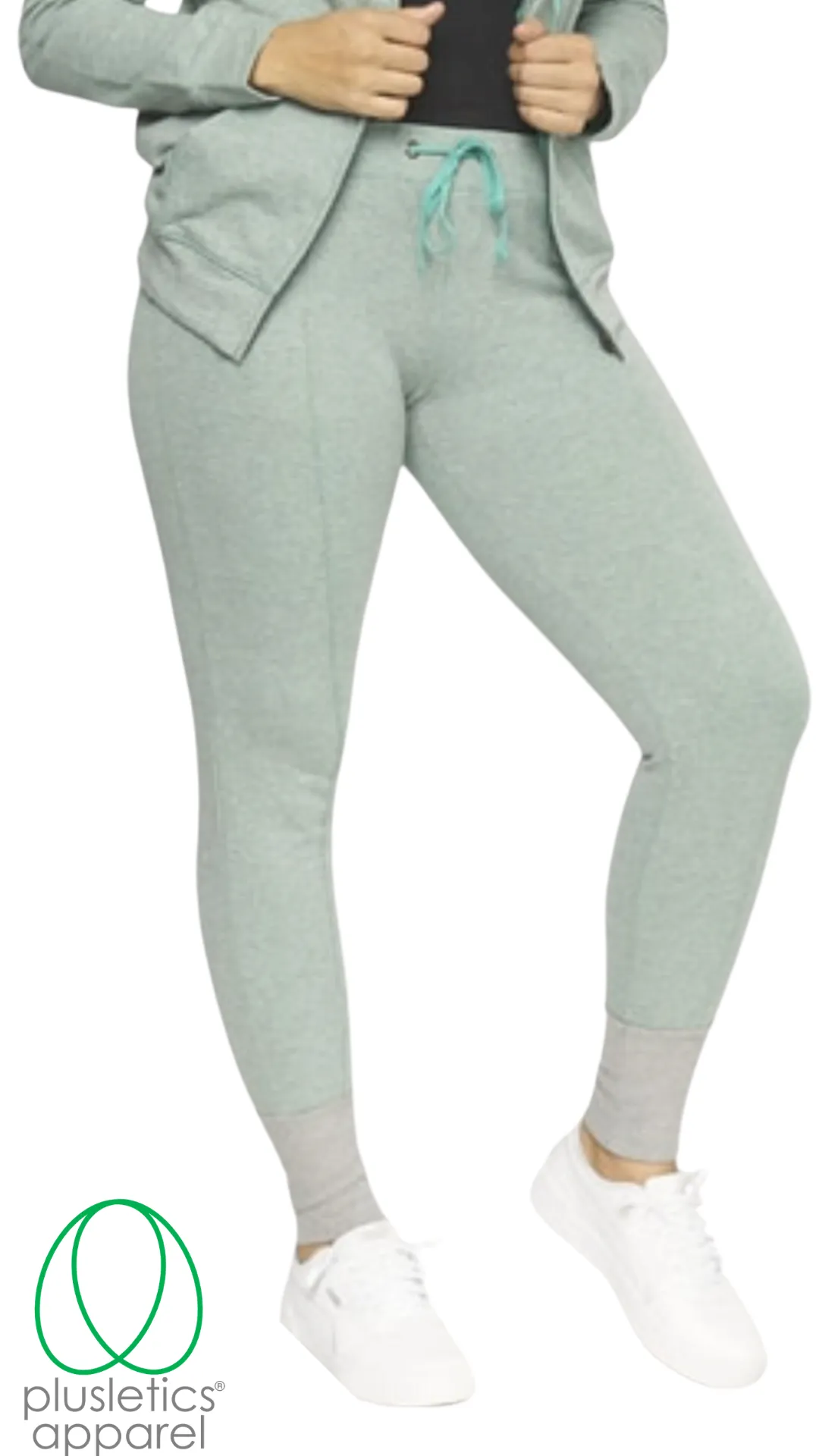 Metro Cuffed Joggers - Marl Jade