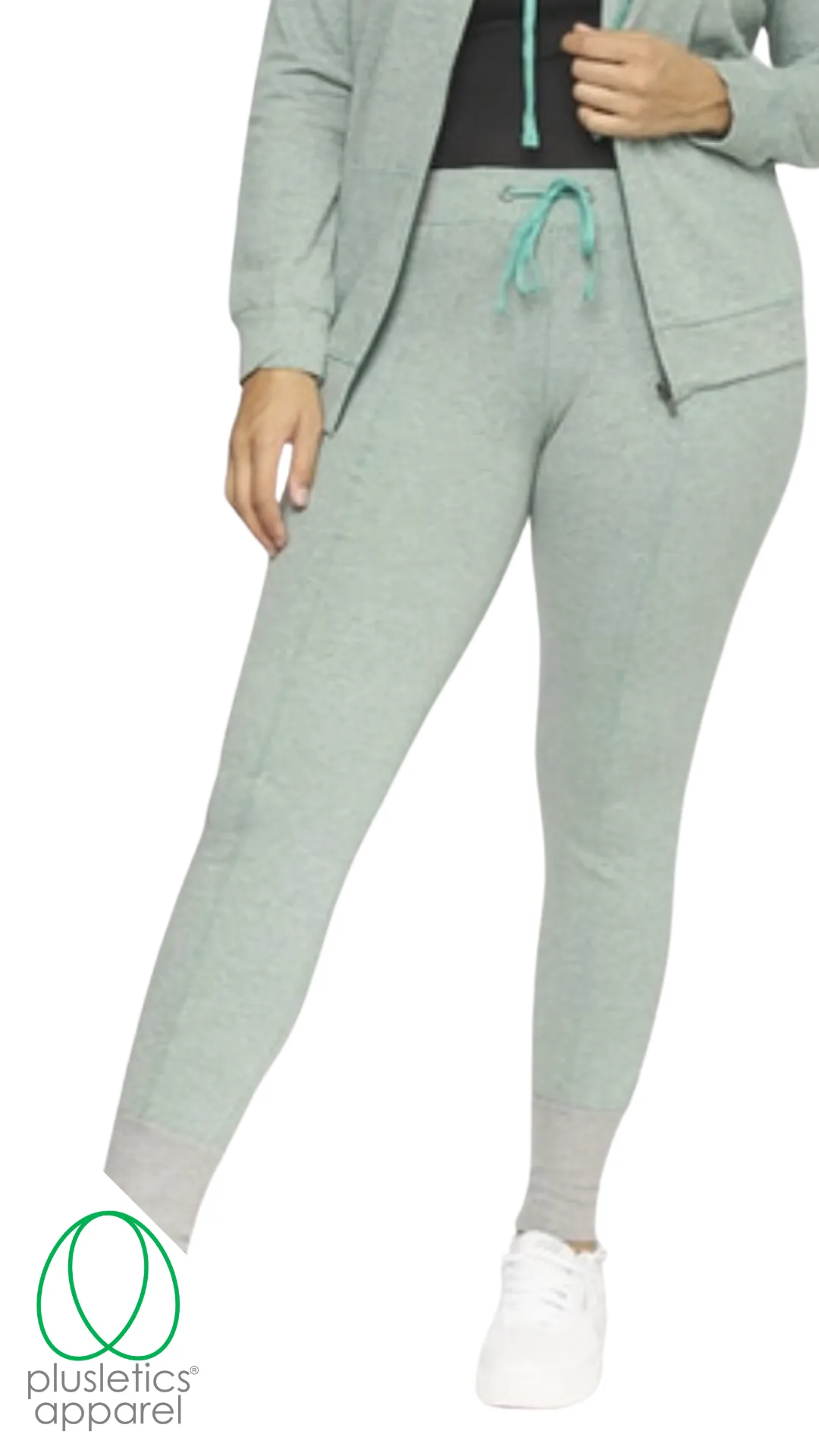 Metro Cuffed Joggers - Marl Jade