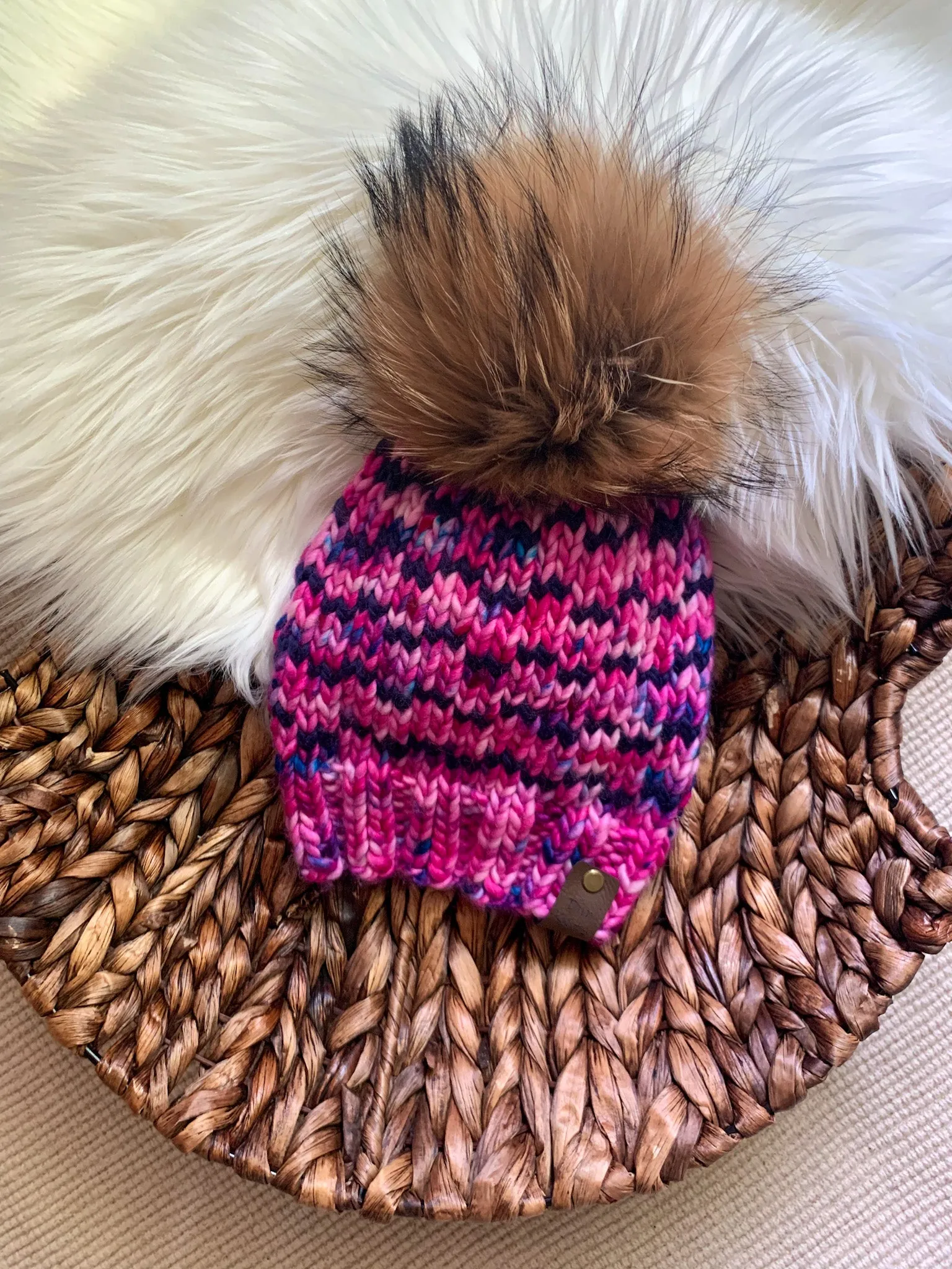 My Kind of Waves Beanie knitting PATTERN colorwork super bulky