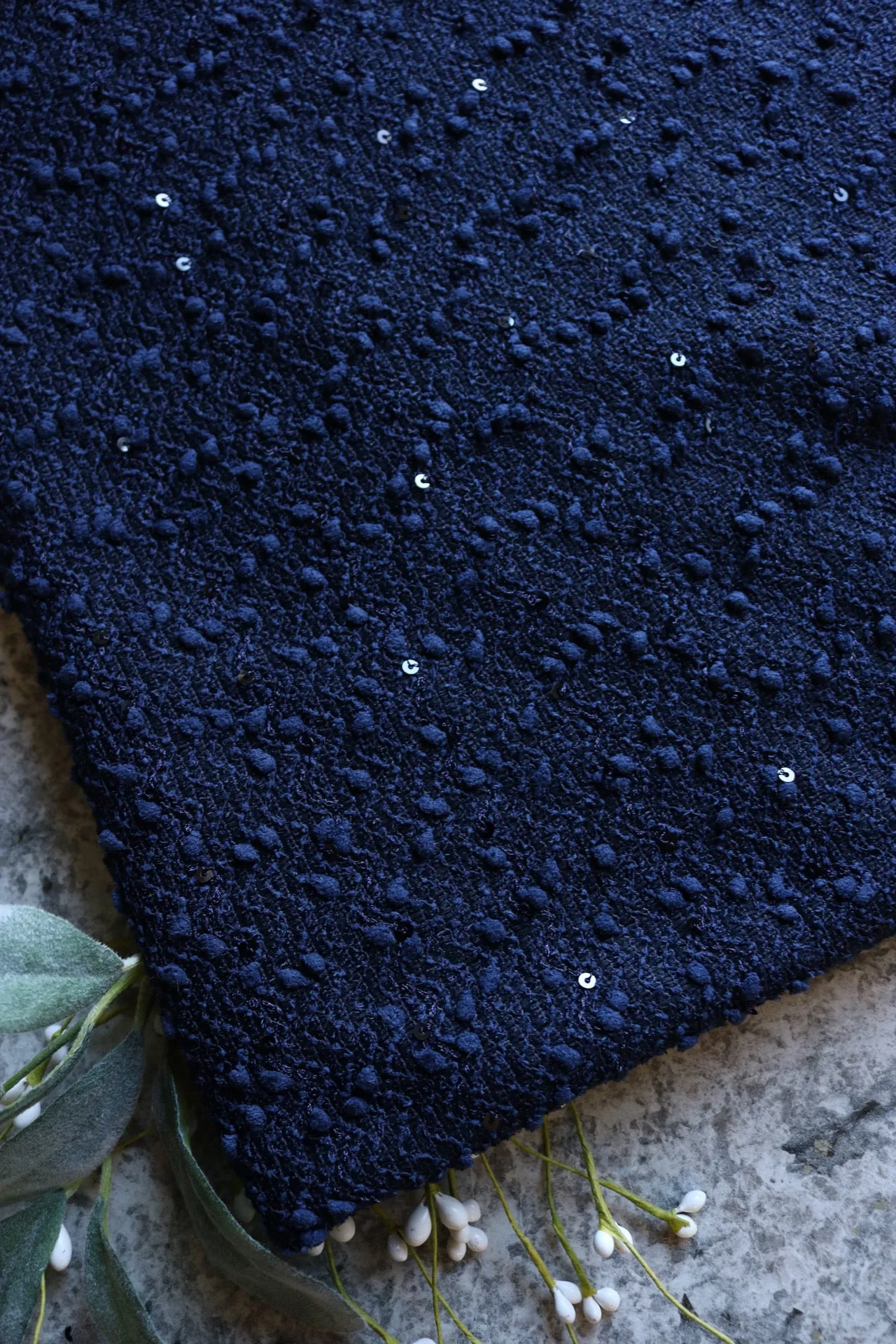 Navy Sequin Special Occasion Sweater Knit