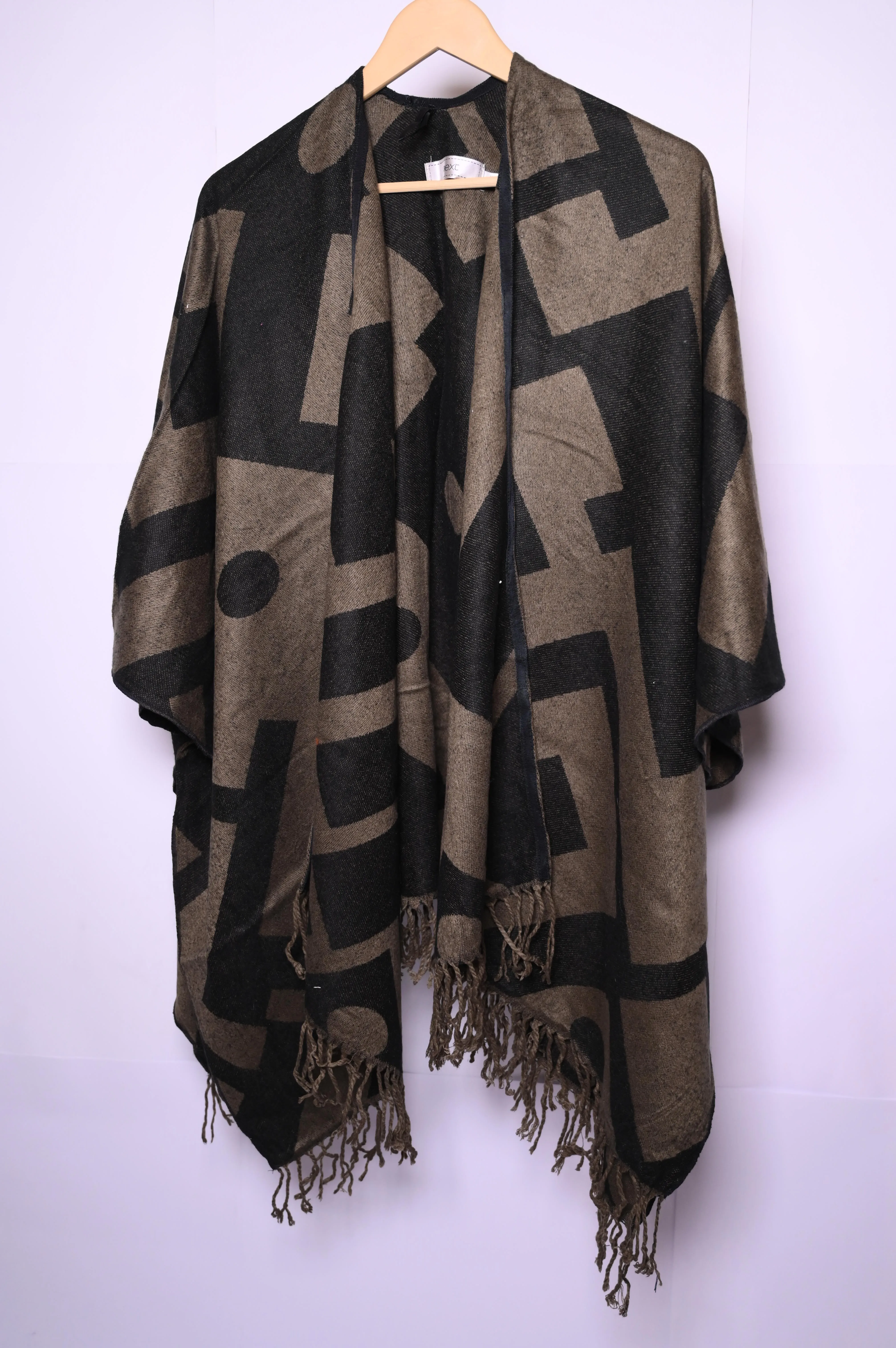 Next Dark Grey & Olive Green Winter Cape