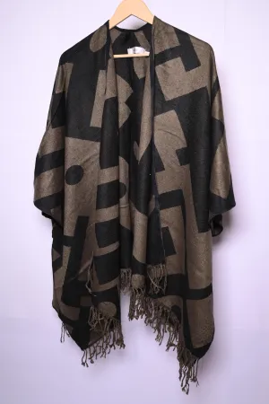 Next Dark Grey & Olive Green Winter Cape