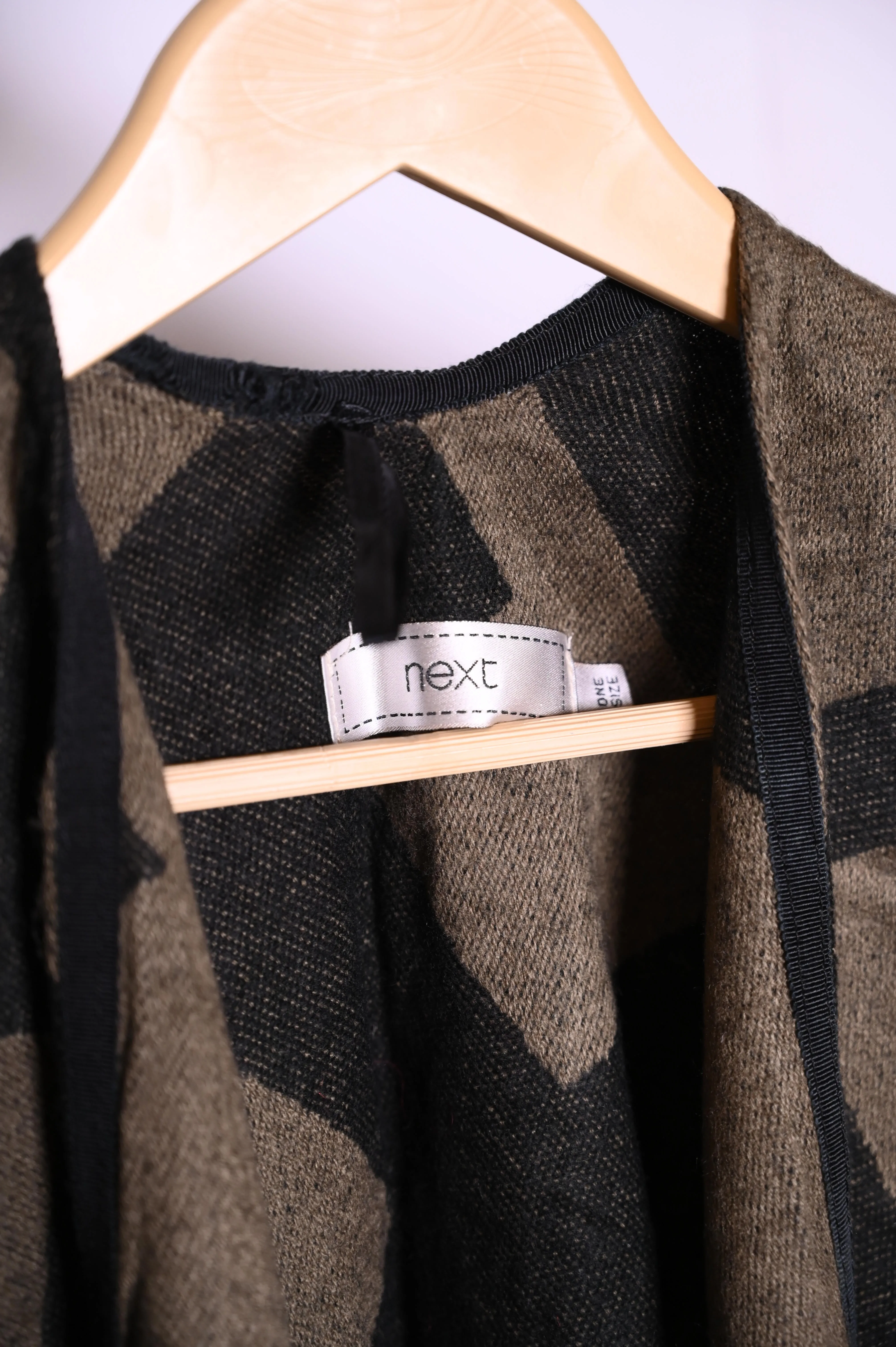 Next Dark Grey & Olive Green Winter Cape