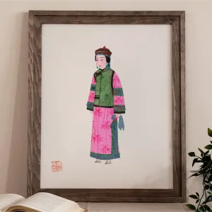 Noblewoman - Qing Dynasty Fashion Art Print