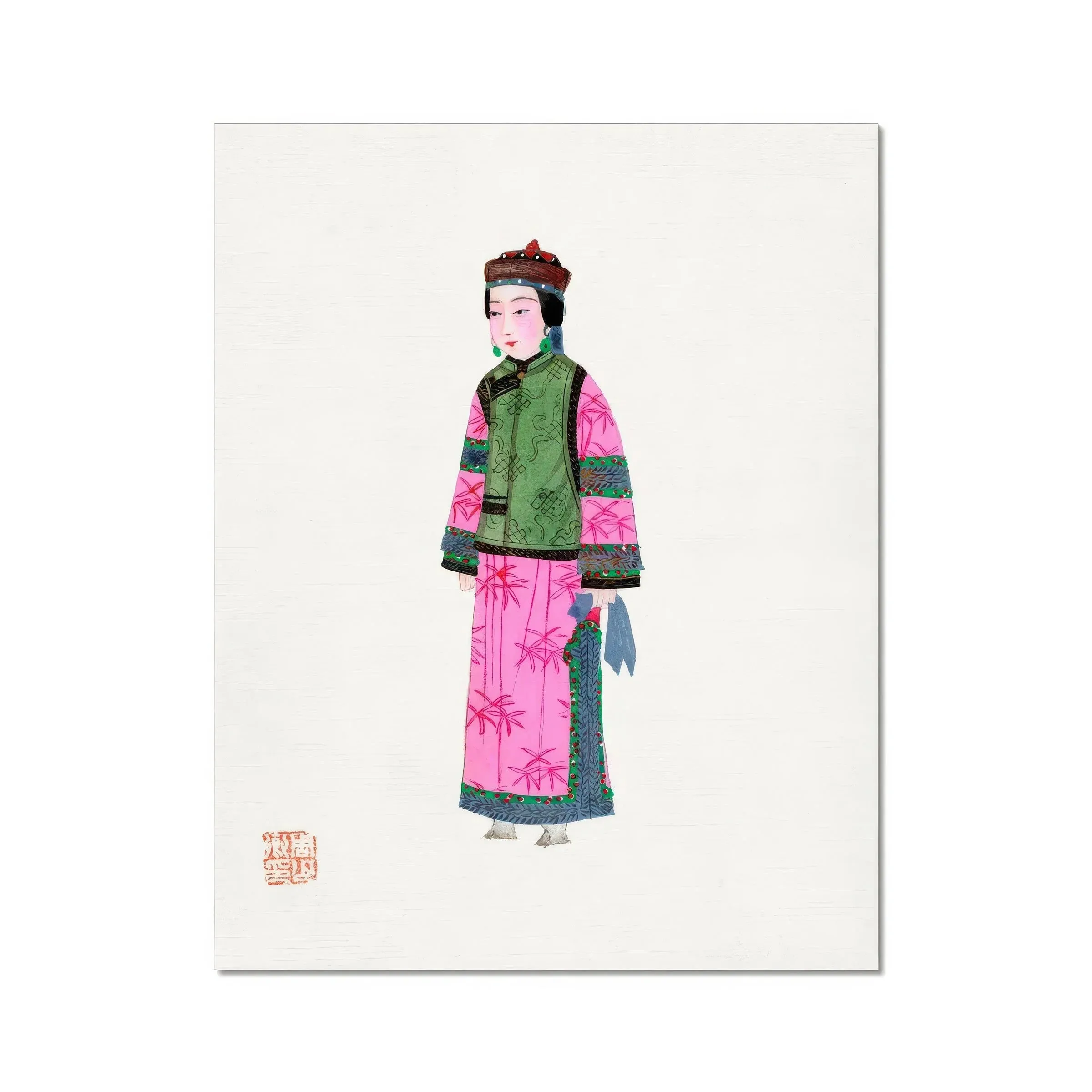 Noblewoman - Qing Dynasty Fashion Art Print