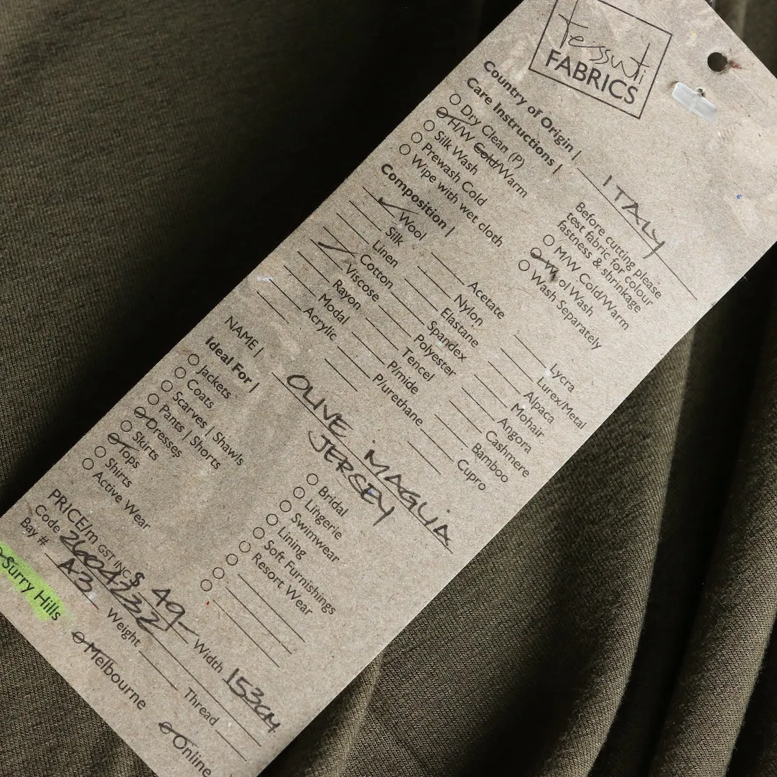 Olive Maglia Jersey
