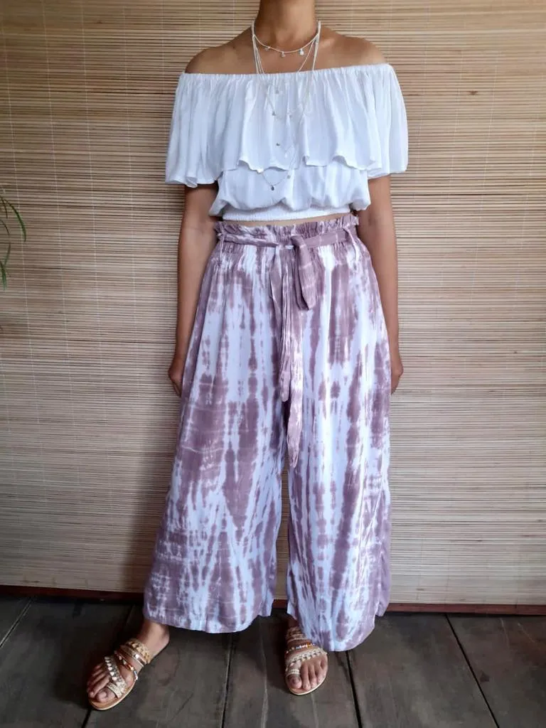 PANT ELSA Tie Dye Old Pink, Grey and Khaki