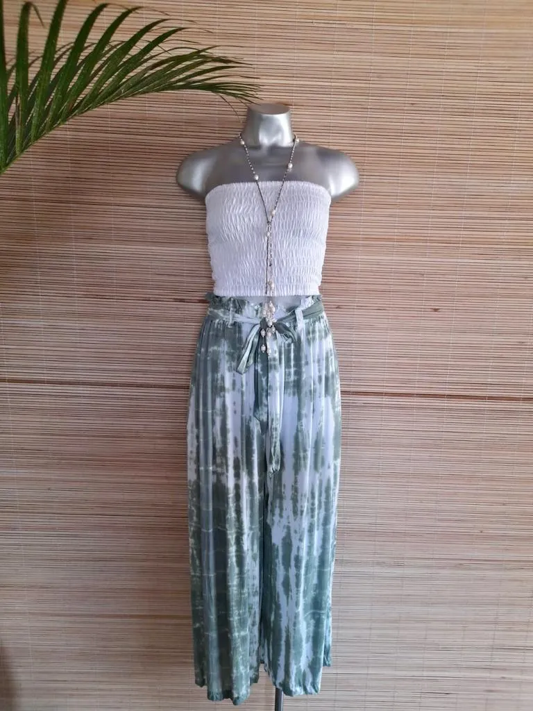 PANT ELSA Tie Dye Old Pink, Grey and Khaki