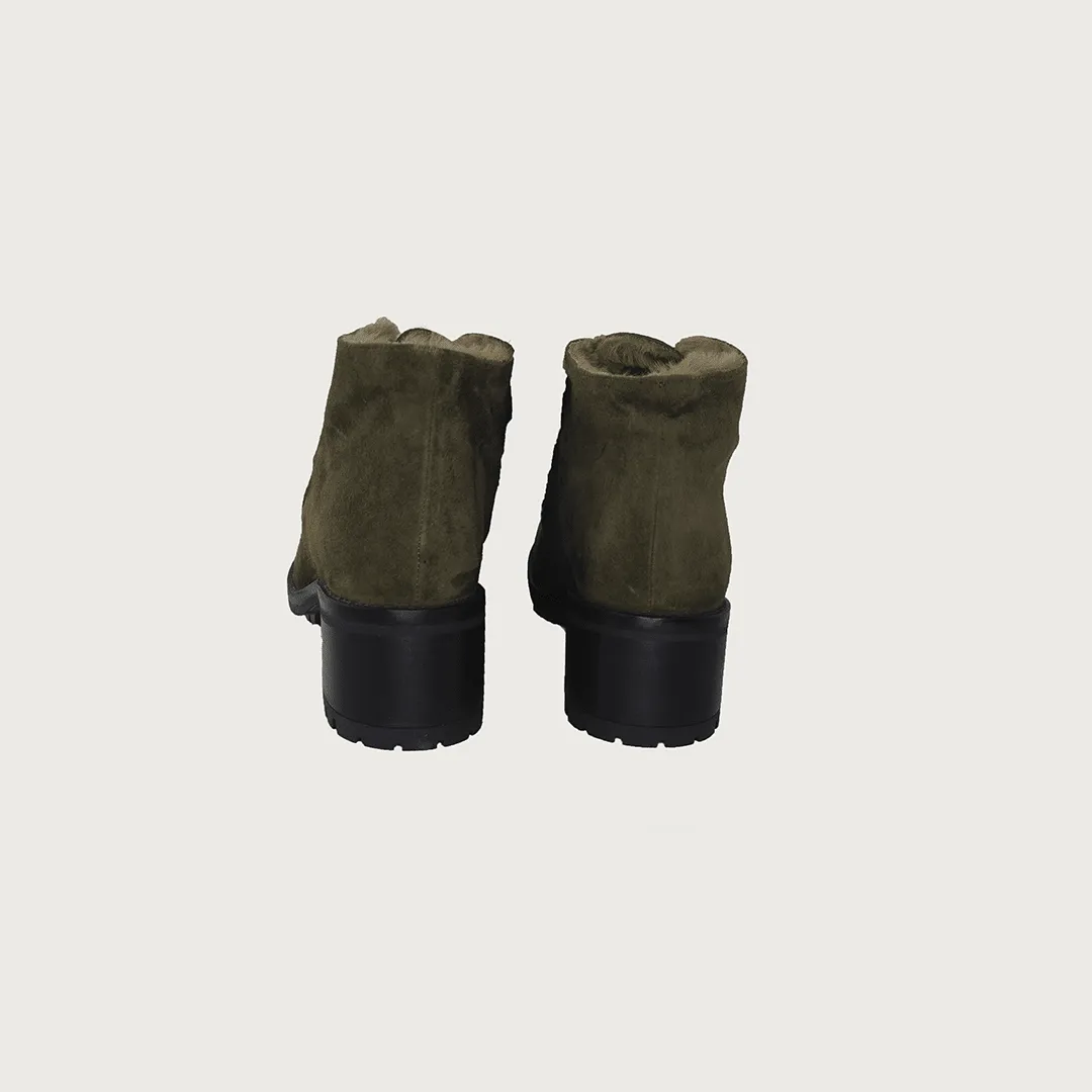 PELLICCIA MILITARY GREEN SUEDE