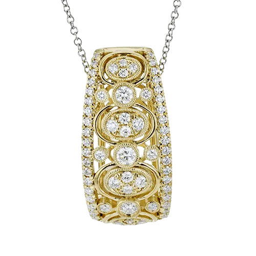 Pendant Necklace in 18k Gold with Diamonds