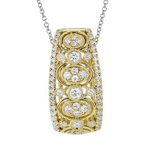 Pendant Necklace in 18k Gold with Diamonds