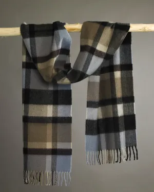 Picnic Blue Wide Cashmere Scarf