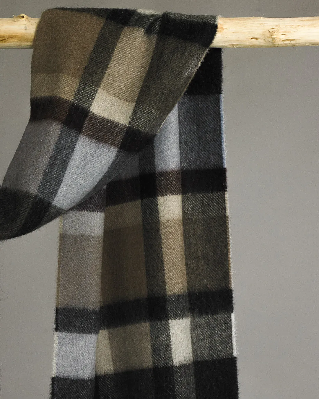 Picnic Blue Wide Cashmere Scarf