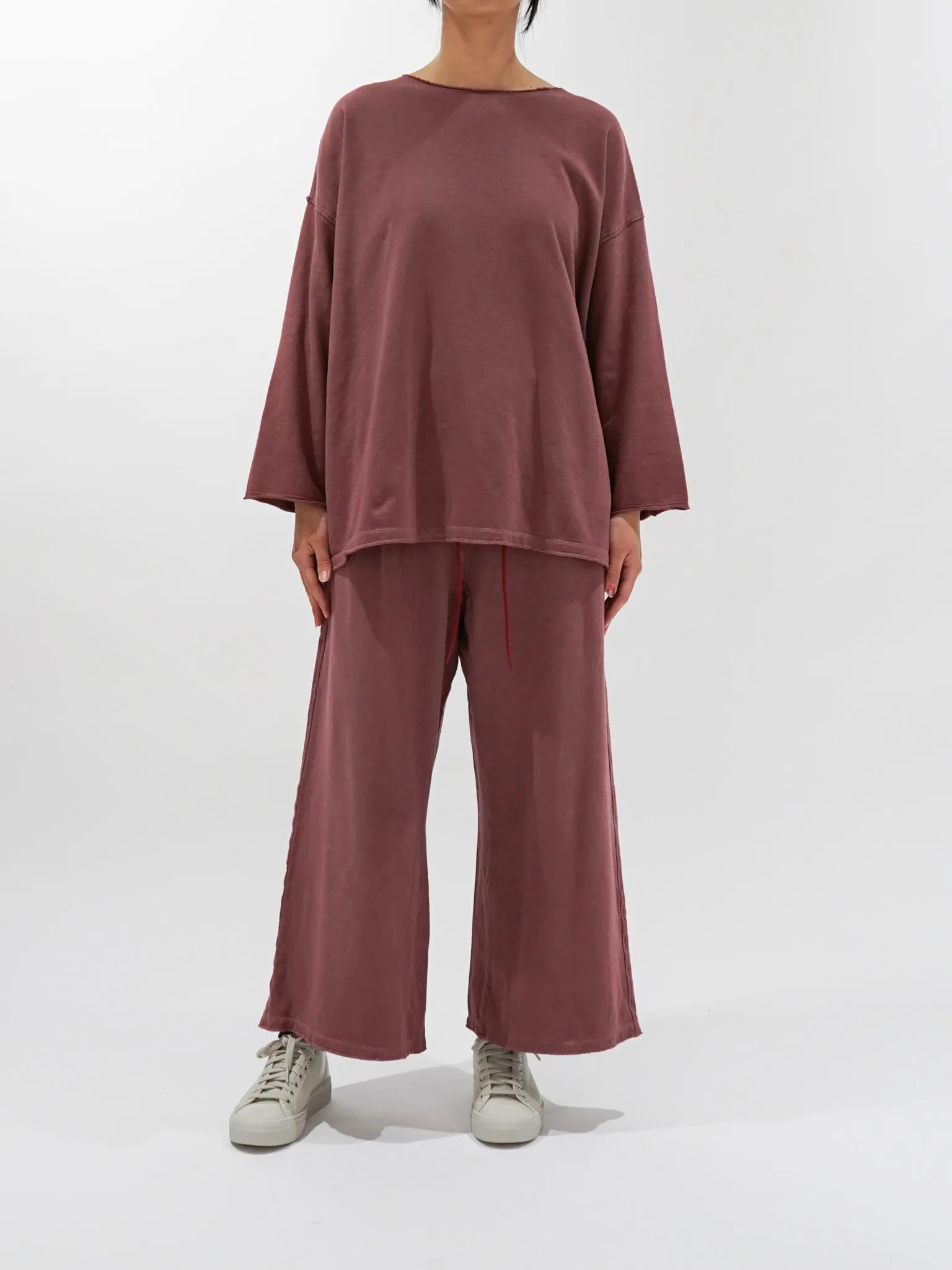 Pigment Dyed Crewneck Pullover - Red