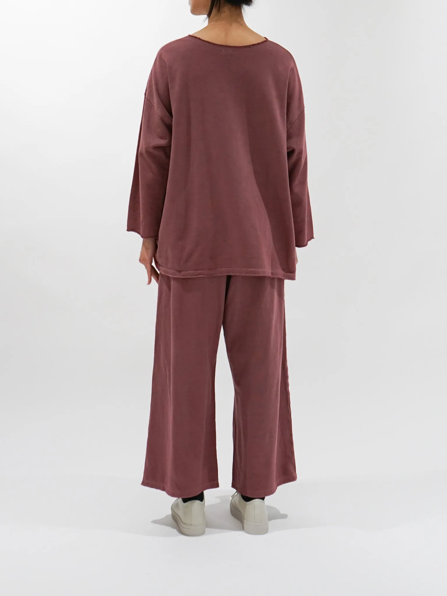 Pigment Dyed Crewneck Pullover - Red