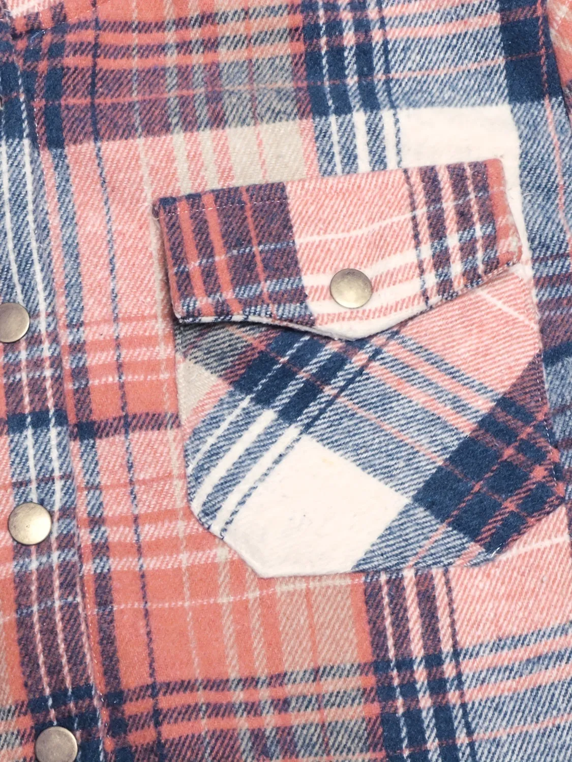 Plaid Snap Down Long Sleeve Hooded Shacket