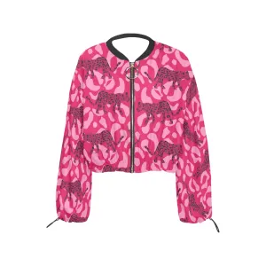 Pre Order:  Pink Leopard Cropped Jacket
