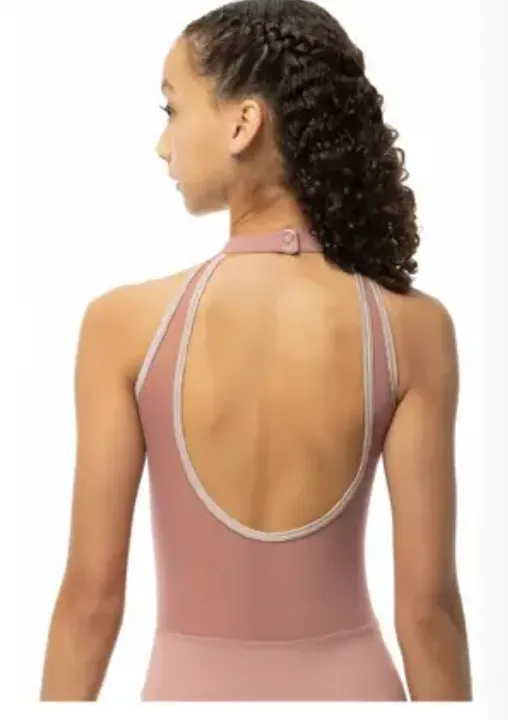 Printed Mock turtleneck Leotard(2540A)