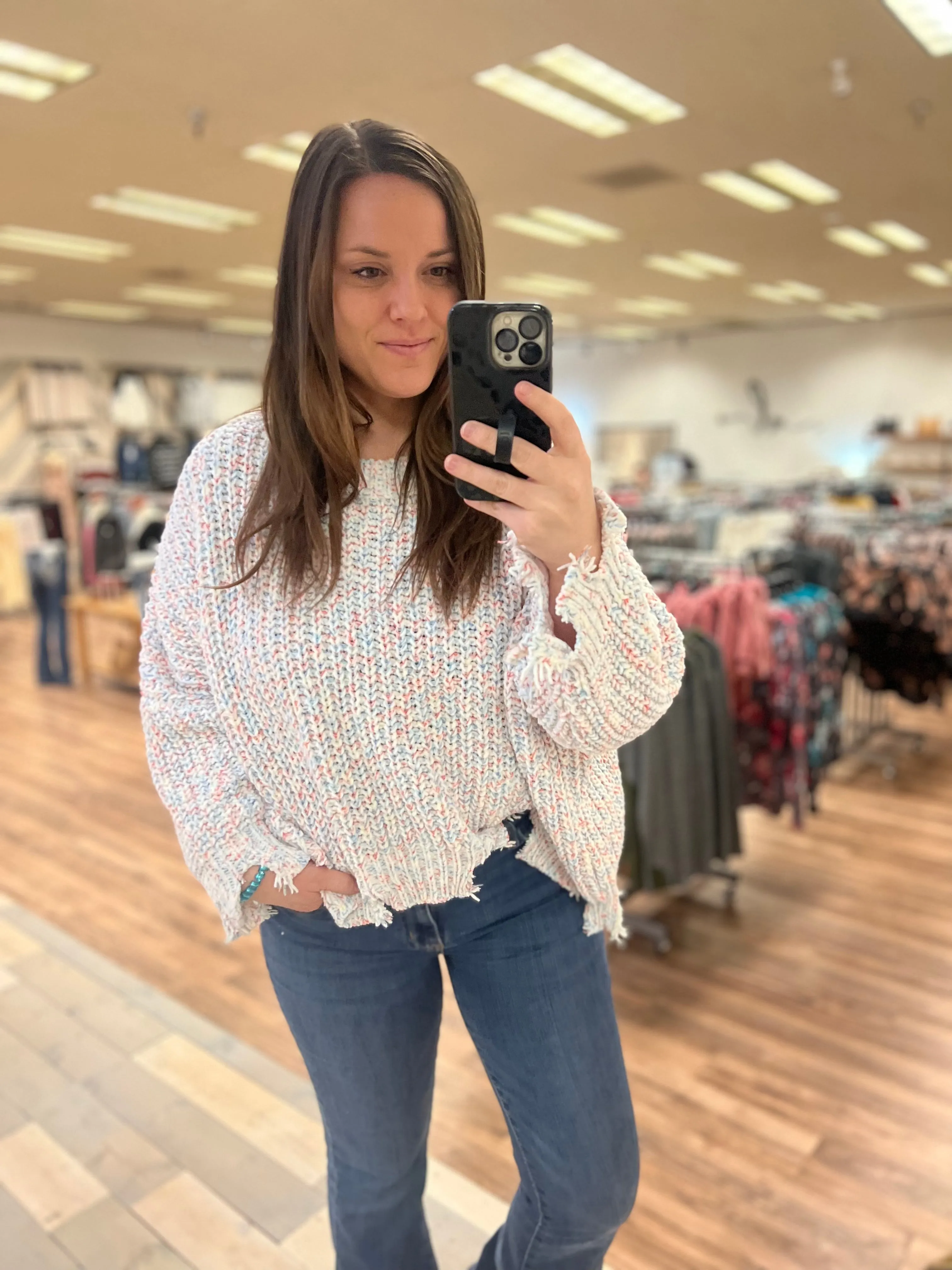 *PVM* Laurel Sweater (White Fleck)