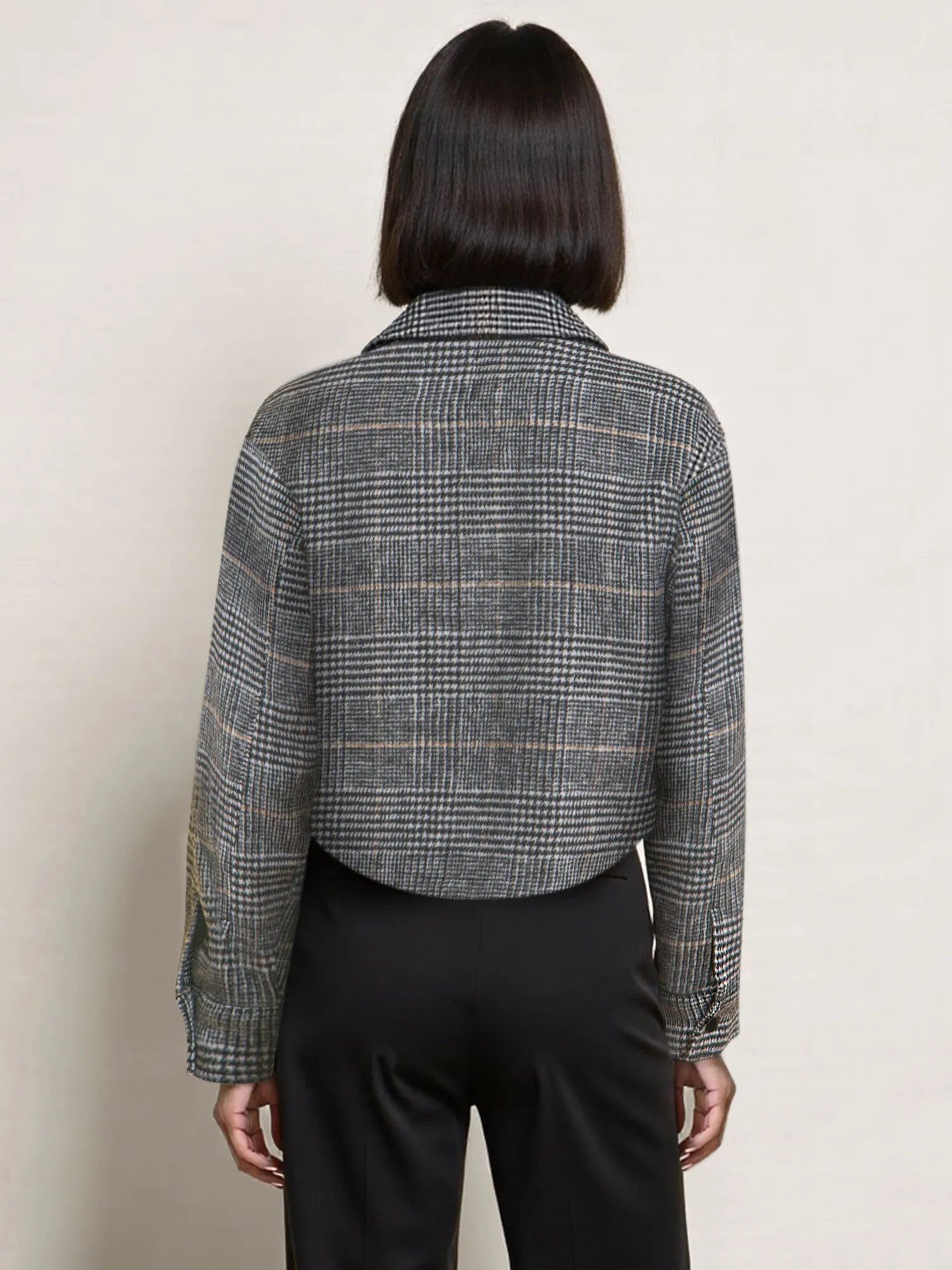 Rendy Cropped Plaid Shacket