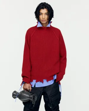 ROGHEN TURTLE NECK SWEATER atb1157m(SCARLET)