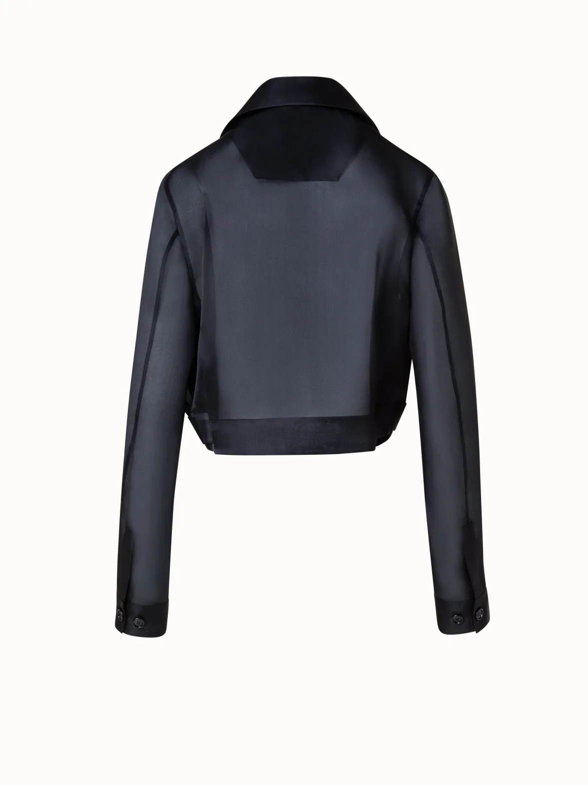 Short Sheer Silk Jacket