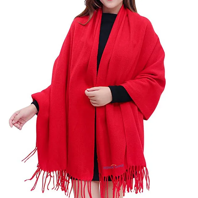 Sidiou Group Anniou Autumn And Winter  Ladies Imitation Cashmere Long Scarf, Shawl 8 Colors Optional Outdoor Beach, Travel Double-Sided Blanket Scarf