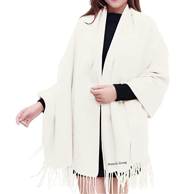 Sidiou Group Anniou Autumn And Winter  Ladies Imitation Cashmere Long Scarf, Shawl 8 Colors Optional Outdoor Beach, Travel Double-Sided Blanket Scarf