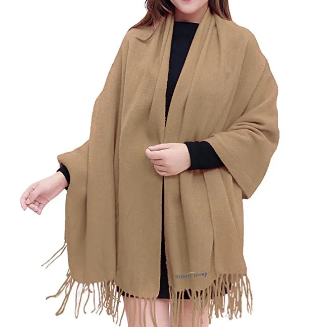 Sidiou Group Anniou Autumn And Winter  Ladies Imitation Cashmere Long Scarf, Shawl 8 Colors Optional Outdoor Beach, Travel Double-Sided Blanket Scarf