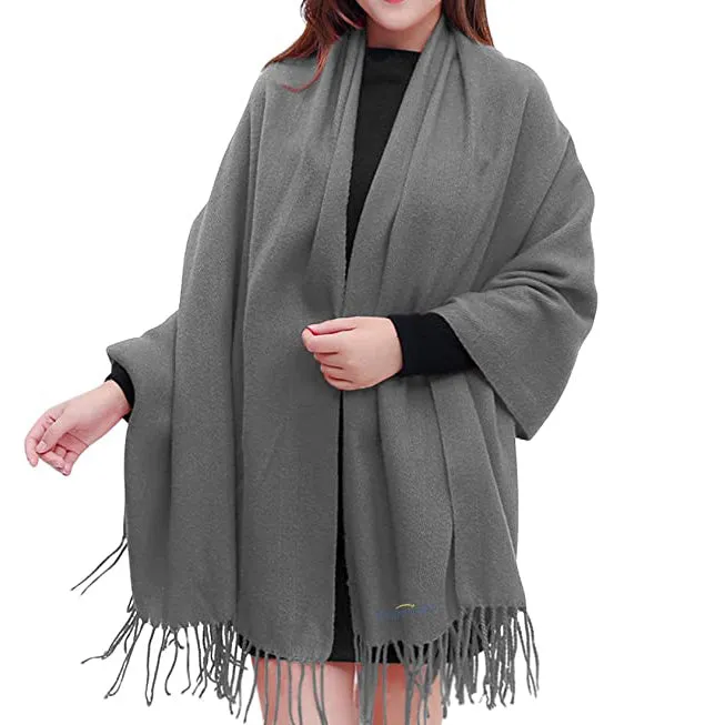 Sidiou Group Anniou Autumn And Winter  Ladies Imitation Cashmere Long Scarf, Shawl 8 Colors Optional Outdoor Beach, Travel Double-Sided Blanket Scarf
