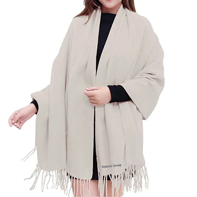 Sidiou Group Anniou Autumn And Winter  Ladies Imitation Cashmere Long Scarf, Shawl 8 Colors Optional Outdoor Beach, Travel Double-Sided Blanket Scarf