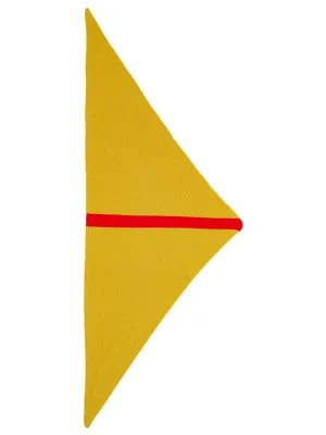 Single Stripe Triangle Neckerchief Turmeric & scarlet Sample Sale